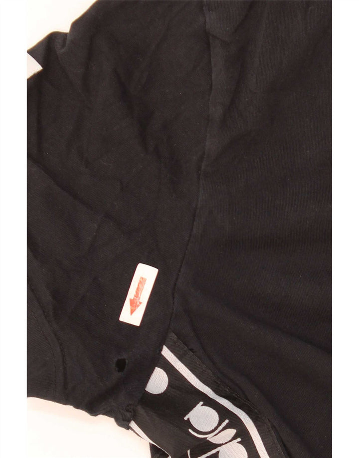 Diadora Hombre Camiseta Gráfica Top Small Negro
