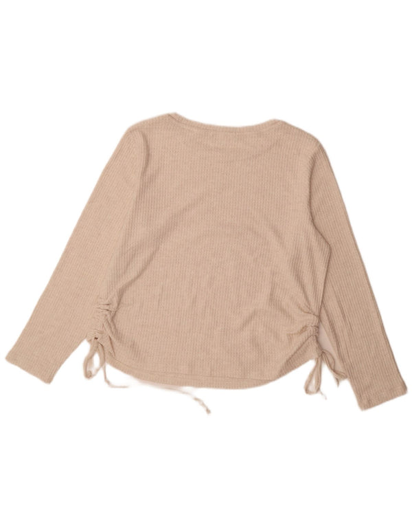 Marks & Spencer Top para mujer de manga larga UK 46 Large Viscosa beige