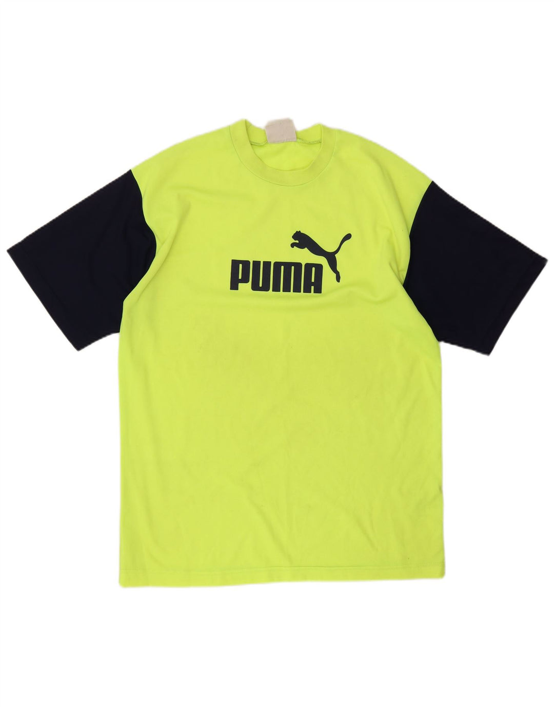 Puma Hombre Camiseta Gráfica Top Grande Amarillo Colorblock Poliéster