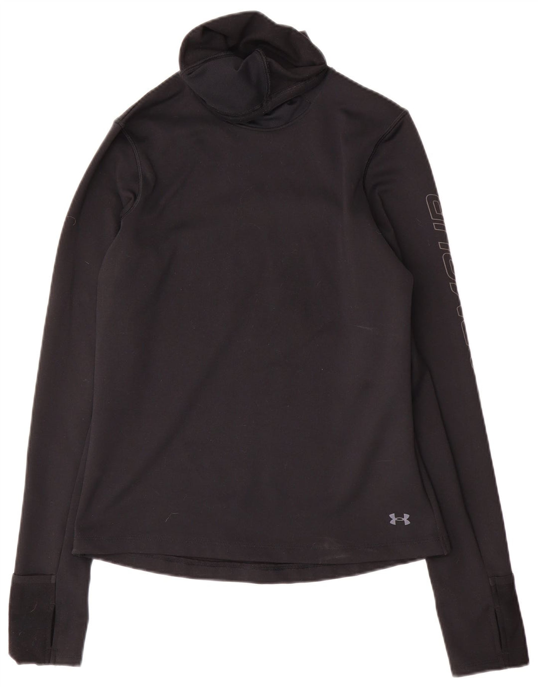 Under Armour Cold Gear Graphic Top manga larga para mujer UK 10 Small Black