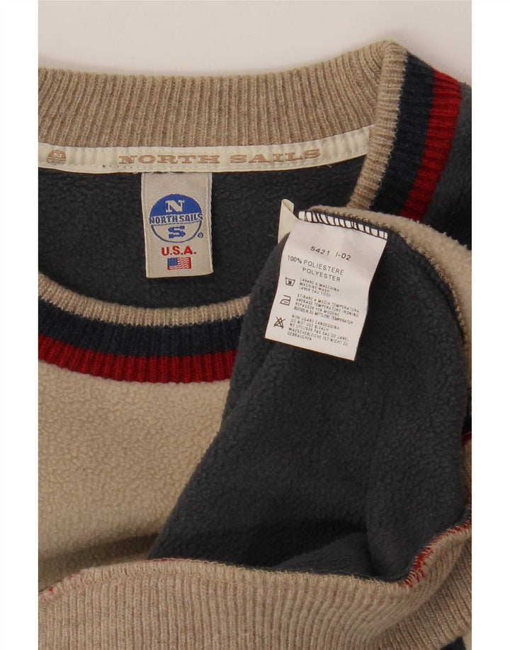 North Sails Hombre Jersey De Forro Polar Gráfico Grande Beige Poliéster Color Block