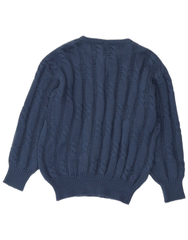Colmar Hombre Jersey De Cuello Con Botones De Lana Azul Marino Mediano