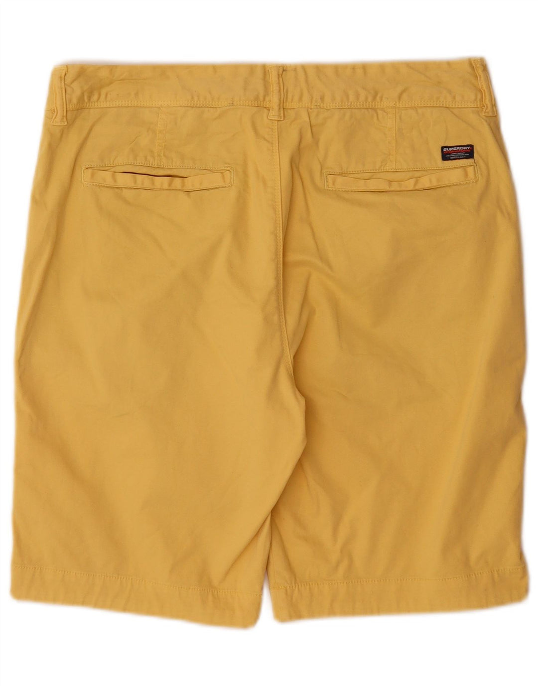 Superdry Pantalones cortos chinos para hombre W33 Algodón amarillo grande