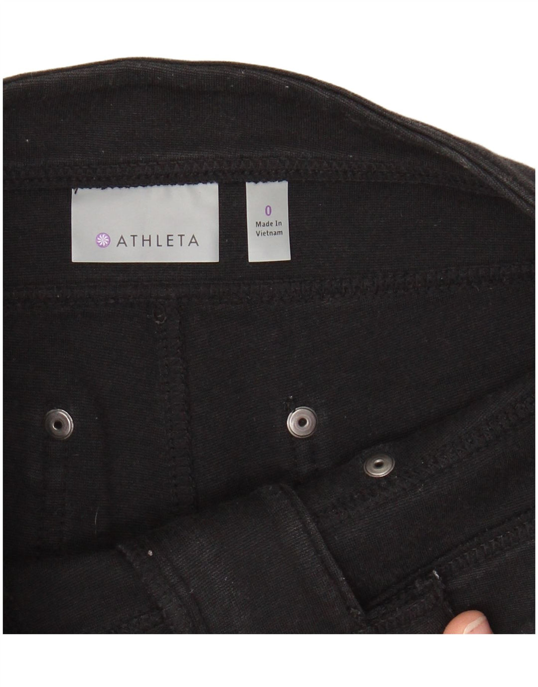 ATHLETA Pantalones cargo ajustados para mujer US 0 XS W28 L27 Algodón negro