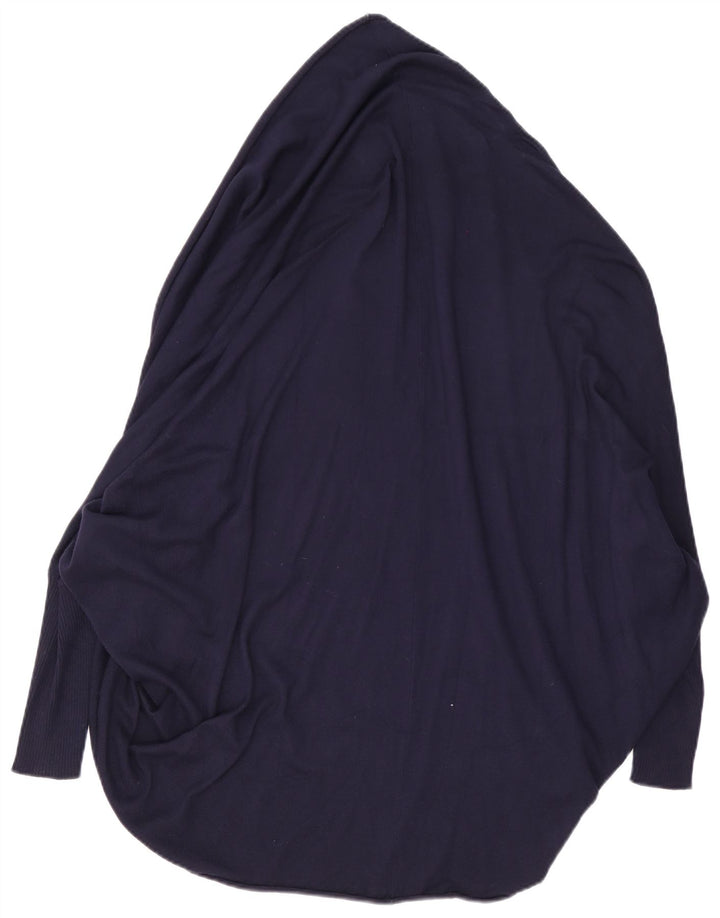 Zara Suéter tipo cárdigan extragrande largo para mujer UK 44 Azul marino mediano