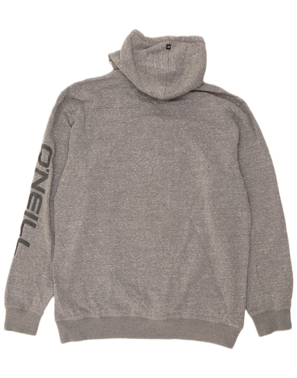 O'Neill Suéter con capucha y cremallera gráfica para hombre 2XL Poliéster moteado gris
