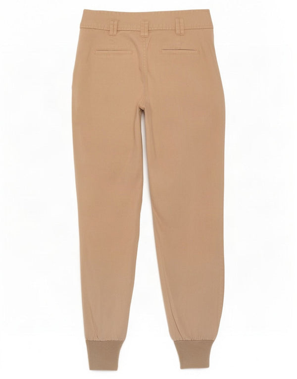 Zara Pantalón Chino Joggers Mujer EU 34 2XS W24 L28 Algodón Beige