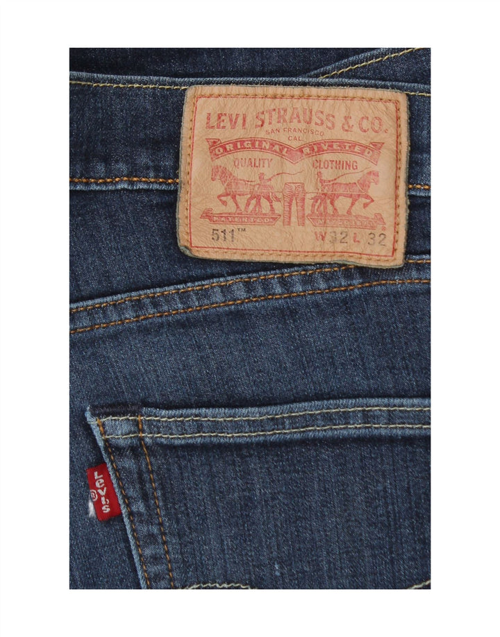 Levi's Hombre 511 Slim Jeans W32 L32 Algodón Azul