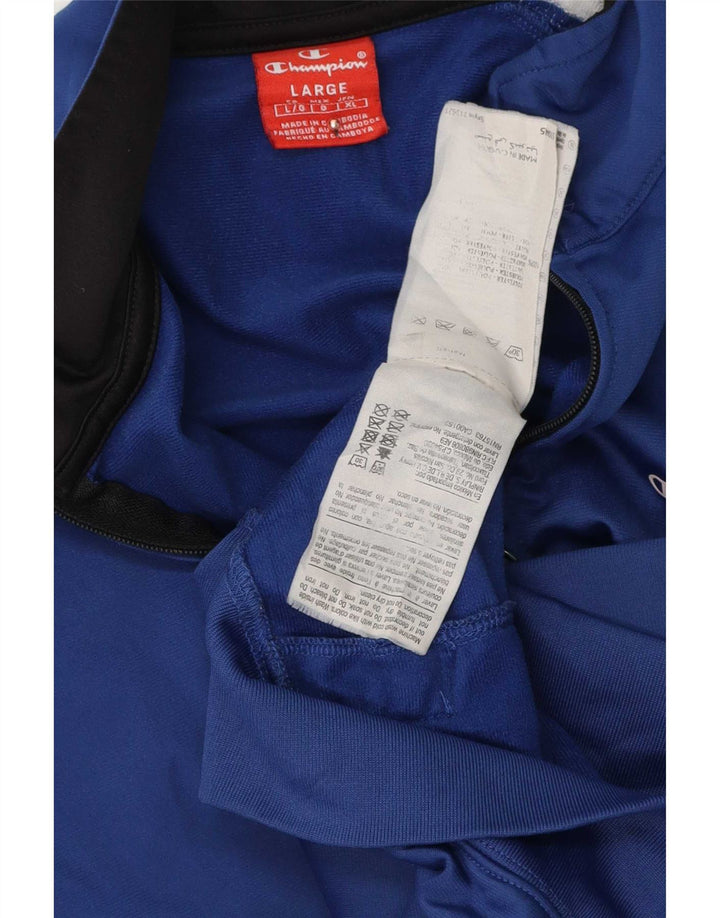 Champion Chaqueta De Chándal Con Gráfico Para Hombre Poliéster Con Bloques De Color Azul Grande