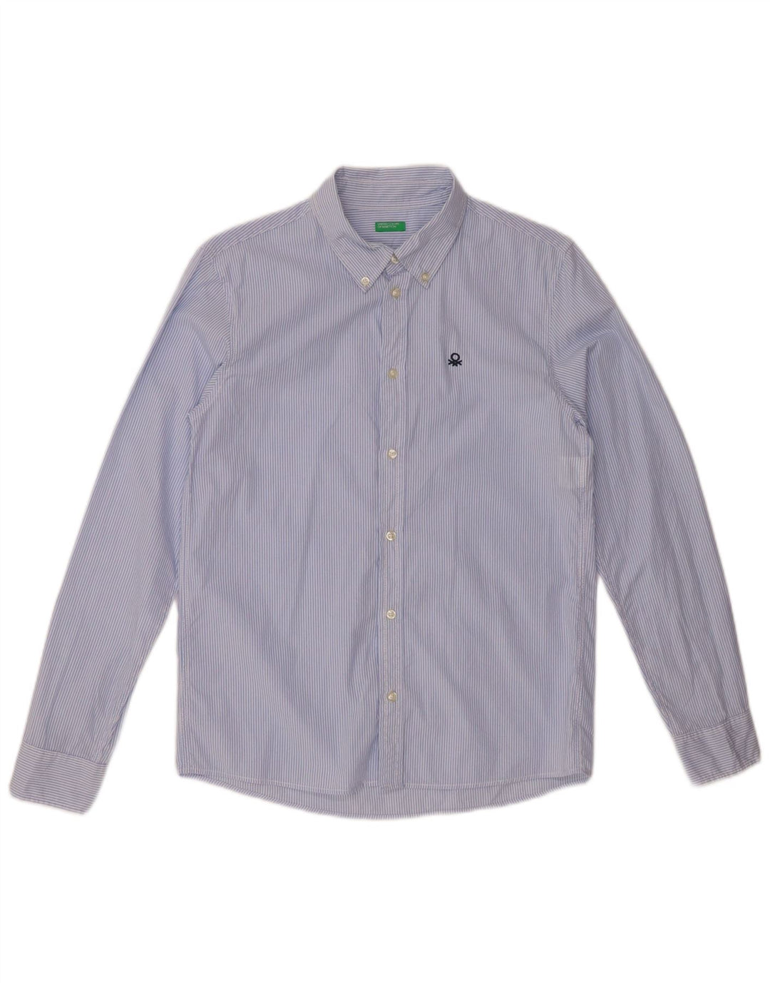 BENETTON Camisa Niño 13-14 Años 3XL Algodón Rayas Azules