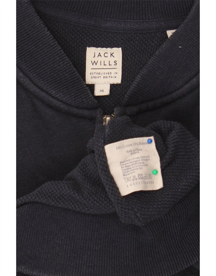 JACK WILLS Suéter tipo cárdigan para mujer UK 40 XL Algodón azul marino