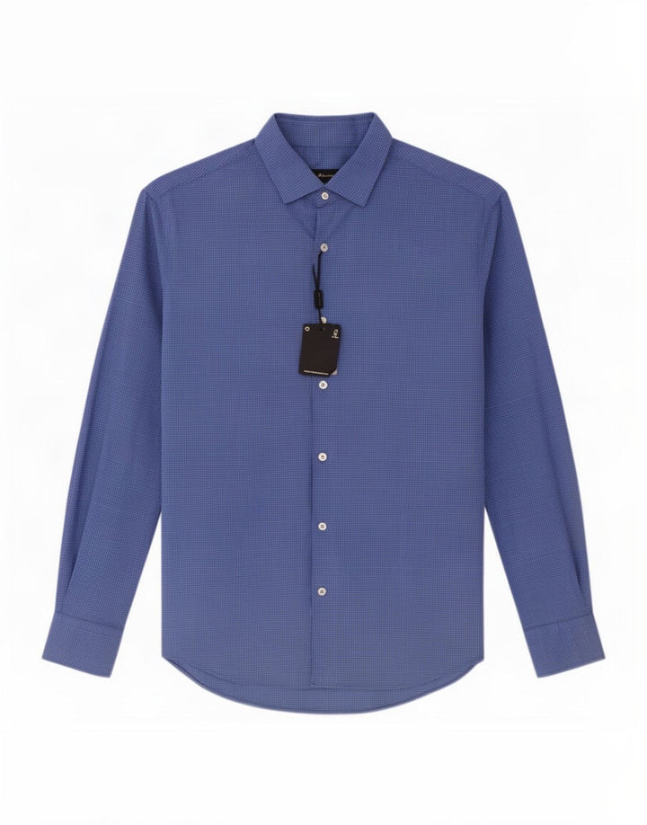Camisa Massimo Dutti Hombre XL Cuadros Azul Algodón