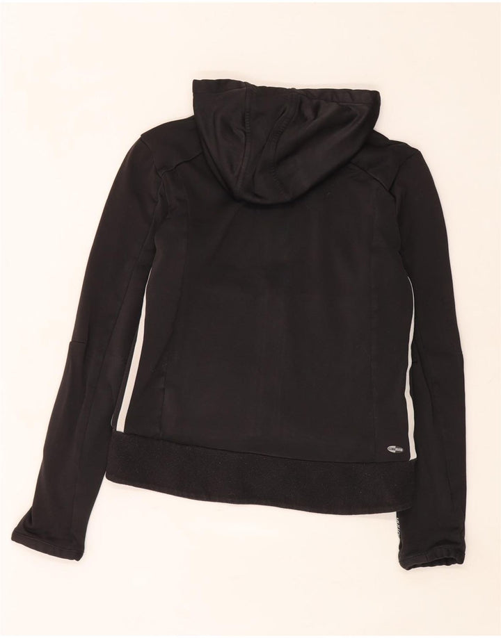 Adidas Climawarm Zip Sudadera con capucha para mujer Reino Unido 12 Mediano Negro Poliéster