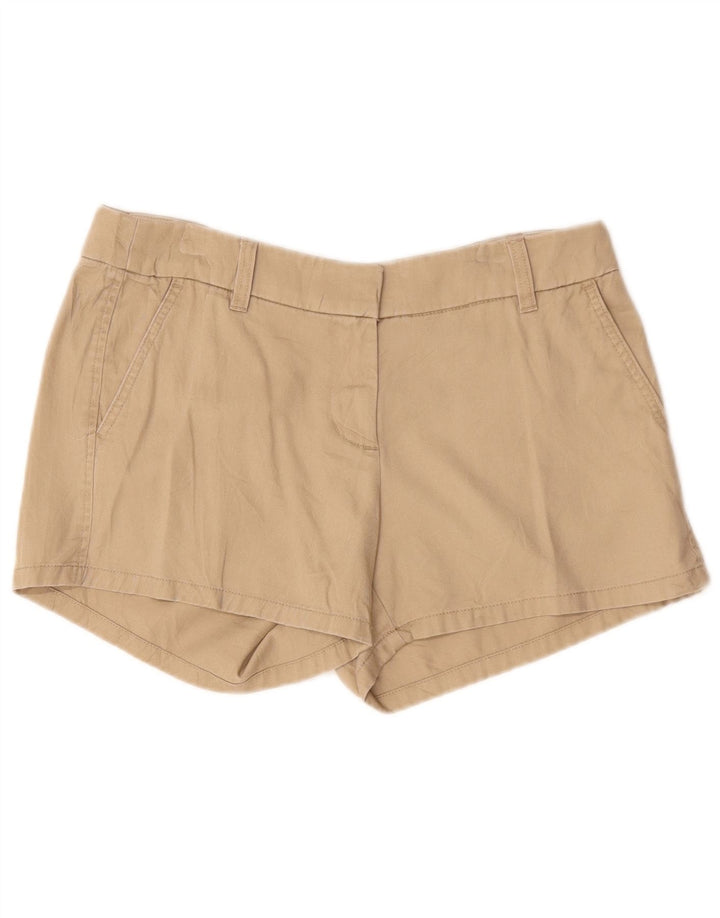 J. CREW Pantalones cortos chinos para mujer US 6 mediano W30 algodón beige