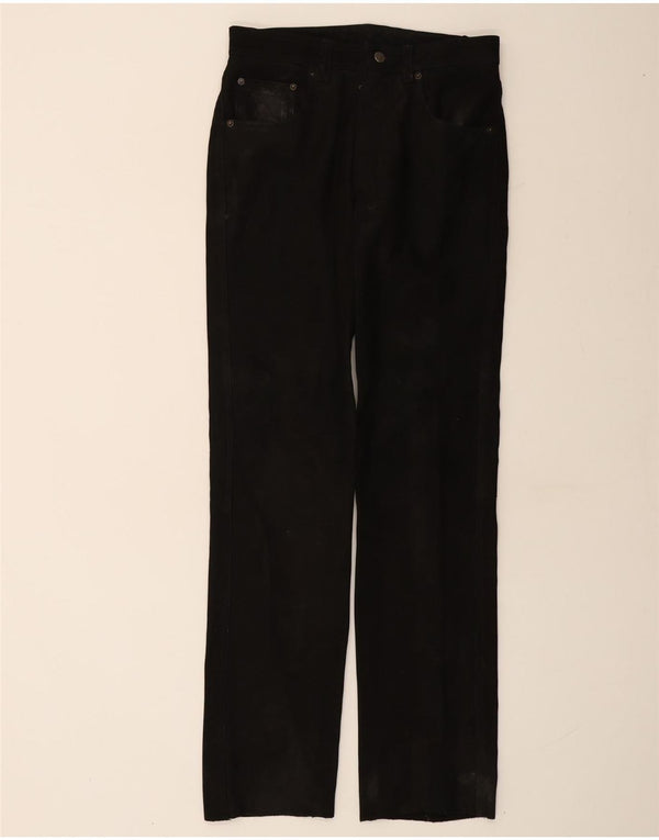 VINTAGE Pantalones casuales rectos para hombre W33 L34 Negro