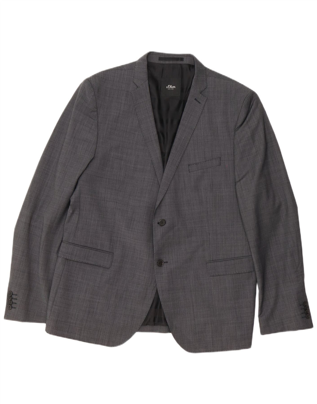 S.Oliver Traje de 2 botones para hombre UK 46 3XL W38 L32 Poliéster gris