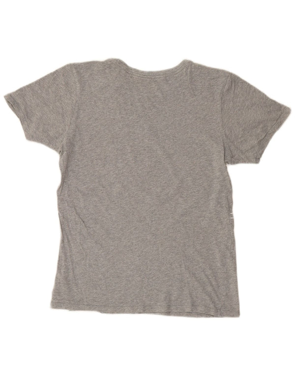 NIKE Camiseta gráfica extragrande para mujer UK 10 Small Grey Moteado Algodón