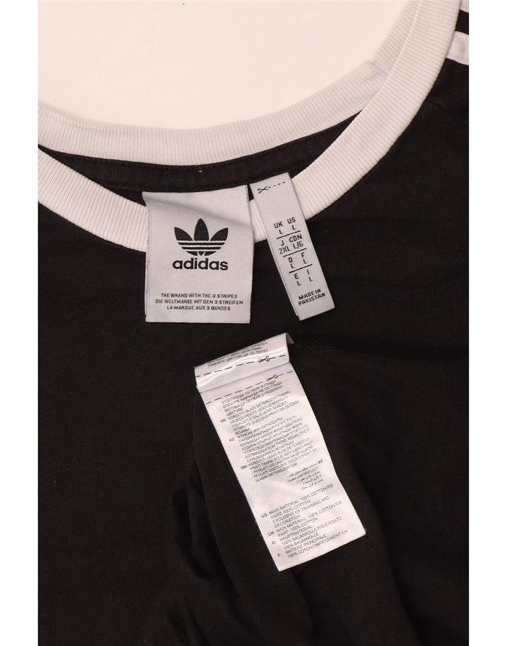 ADIDAS Camiseta Hombre Top Grande Algodón Negro