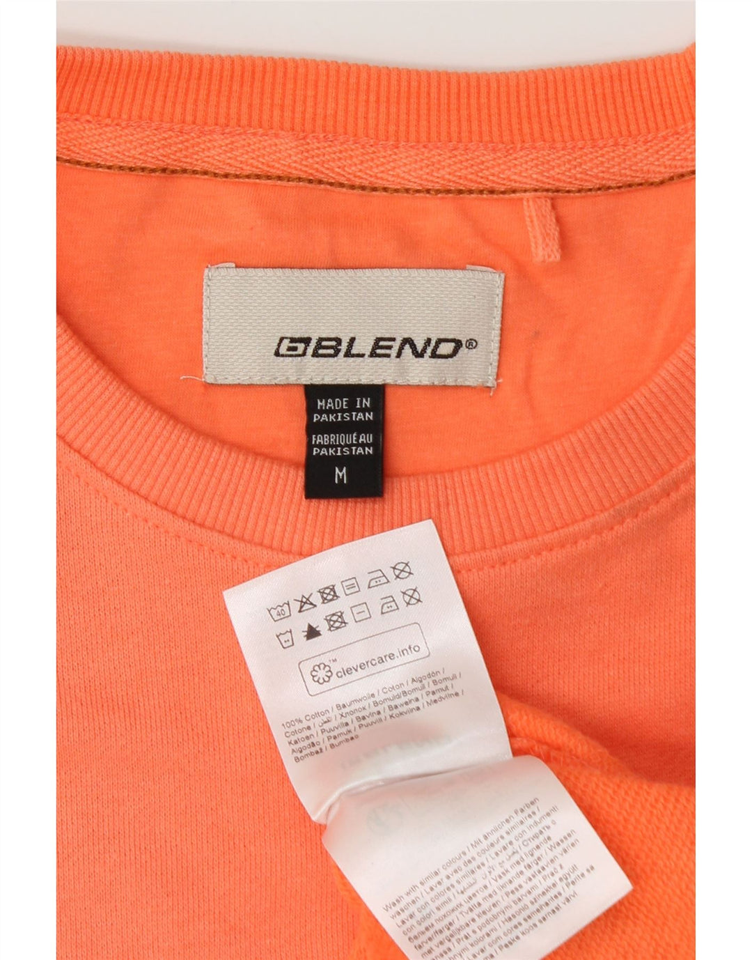 Blend - Sudadera para hombre, color naranja medio, teñido anudado, algodón