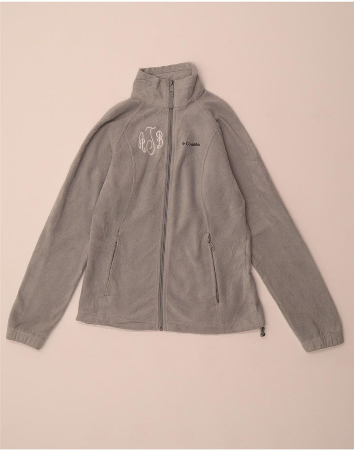 COLUMBIA Womens Fleece Jacket UK 10 Small Grey Polyester