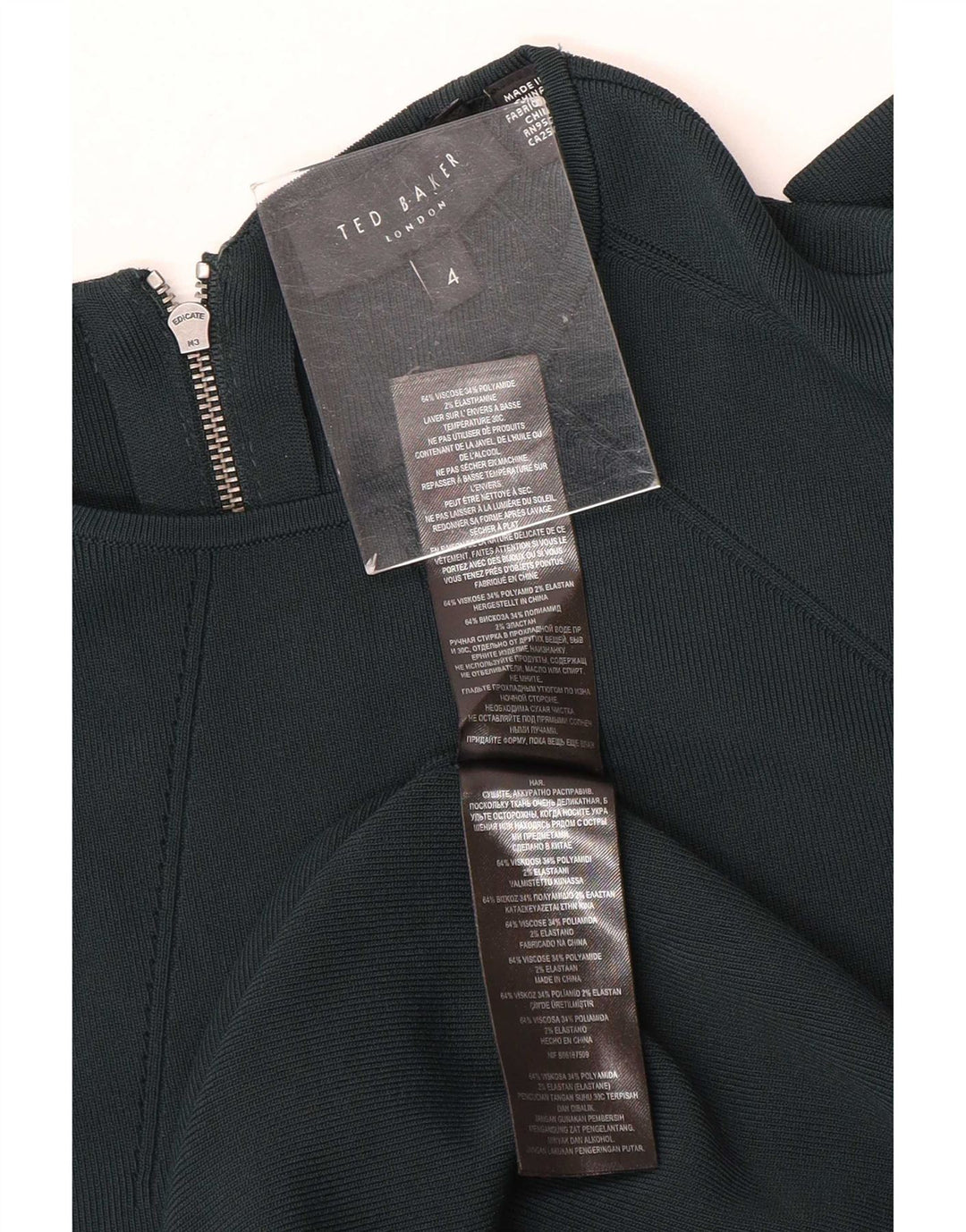 Ted Baker Vestido largo con alas de murciélago para mujer Talla 4 Grande Viscosa verde