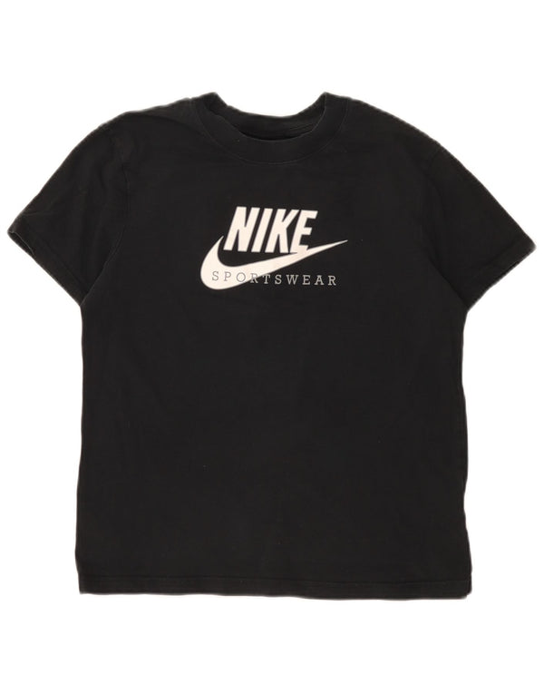 Nike Camiseta gráfica para mujer UK 6 XS Negro Colorblock Algodón