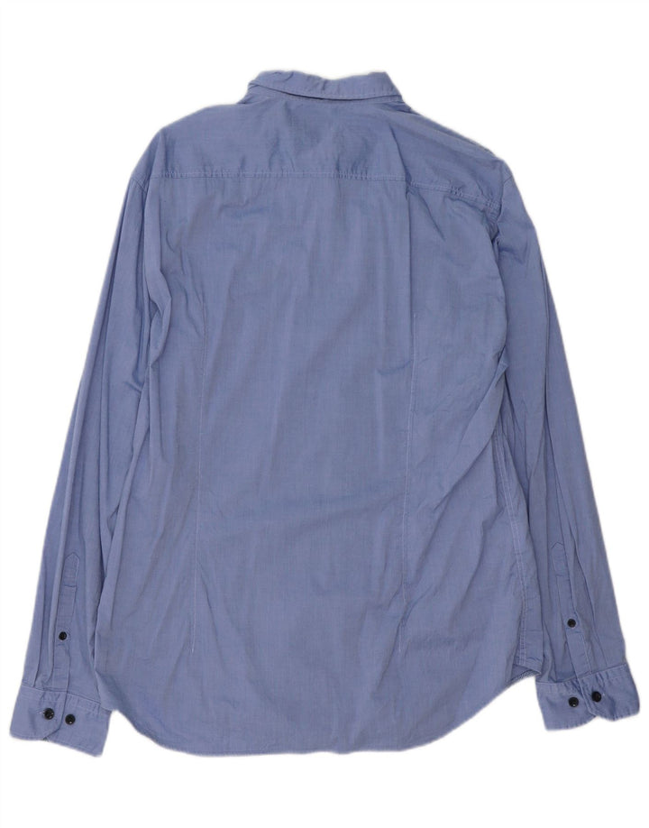 Camisa HUGO BOSS Hombre Regular Fit Algodón Azul Grande