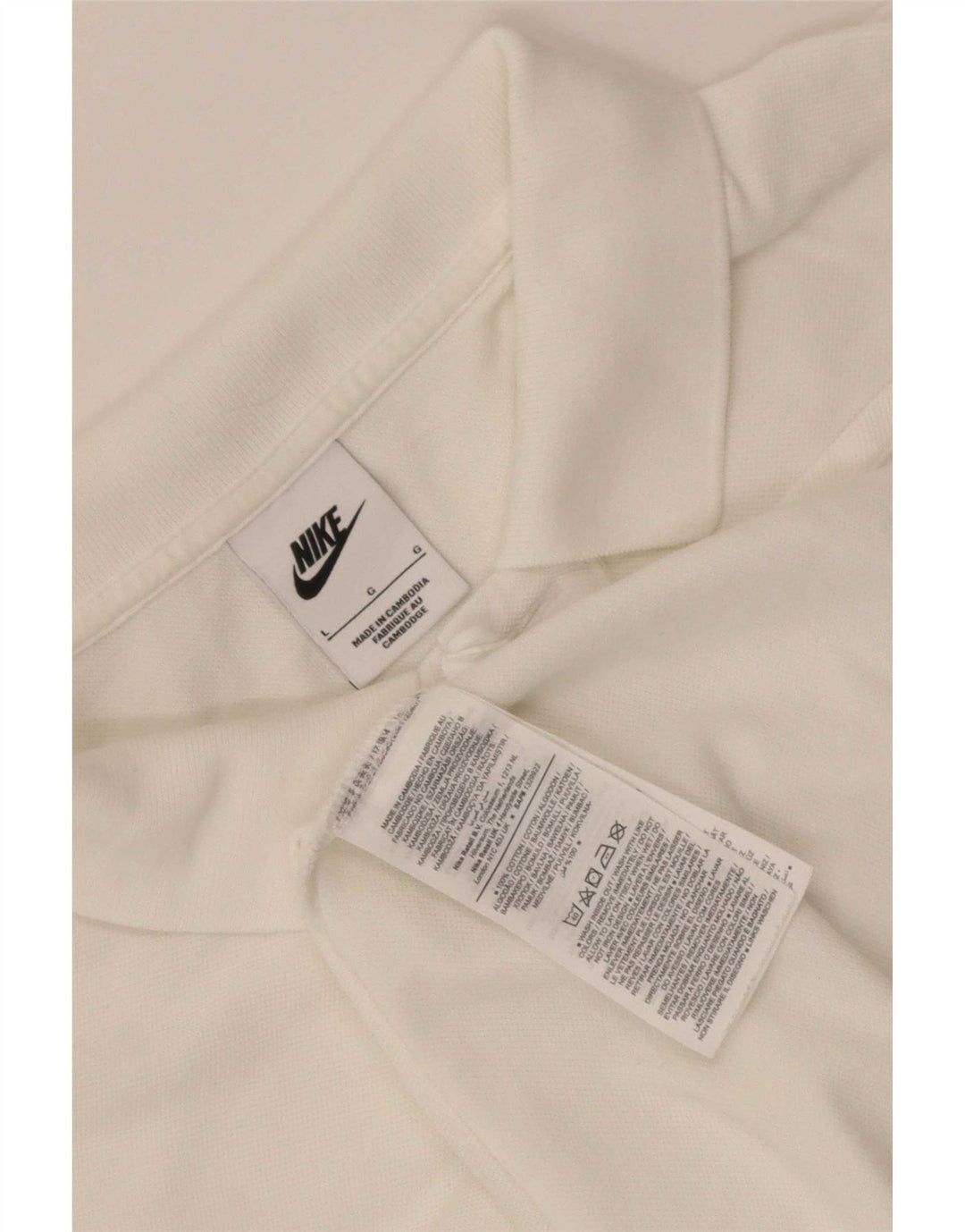 Polo Nike Hombre Grande Blanco Algodón