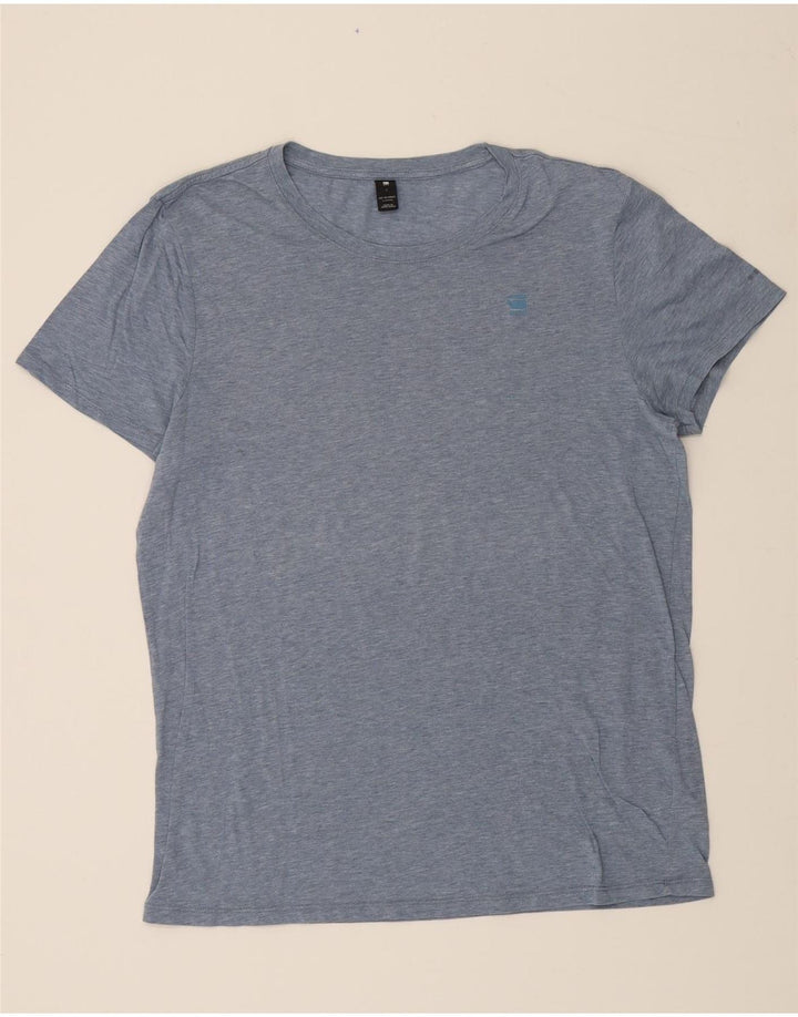 G-STAR Mens T-Shirt Top Large Blue Flecked Cotton Vintage G-Star and Second-Hand G-Star from Messina Hembry 