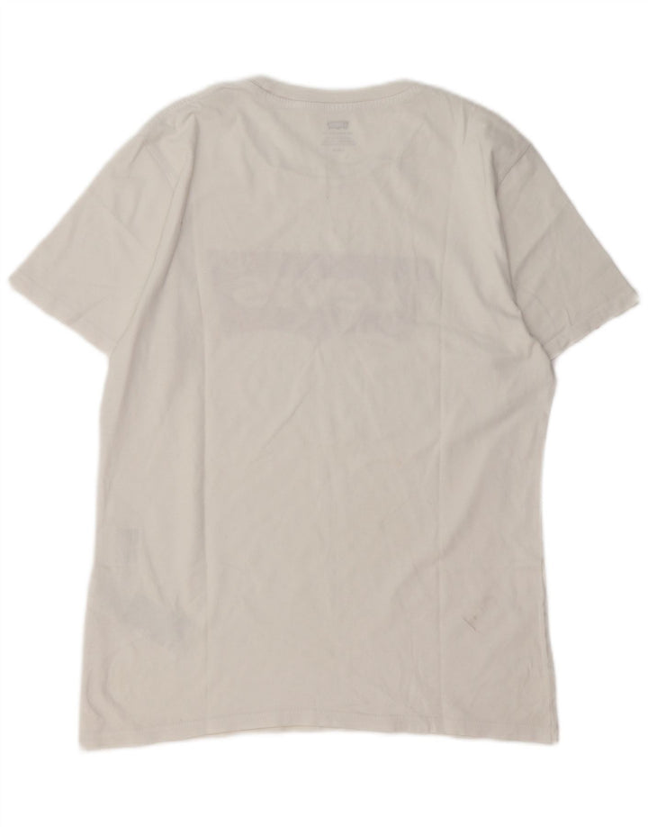 LEVI'S Camiseta gráfica para hombre Top Small White Cotton