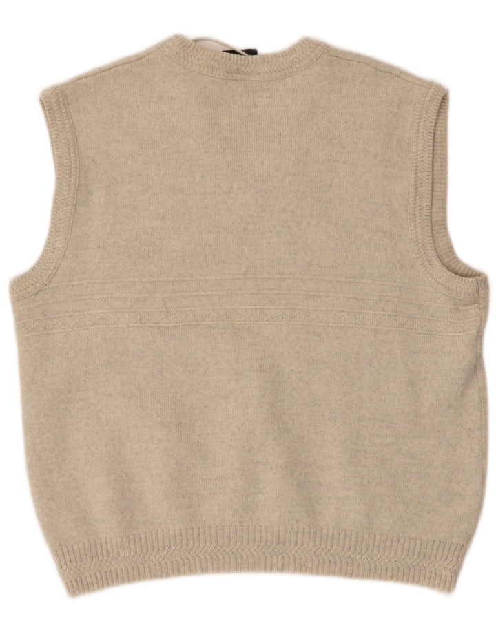 WESTBURY Camiseta sin mangas para hombre IT 48/50 Lana moteada beige mediana