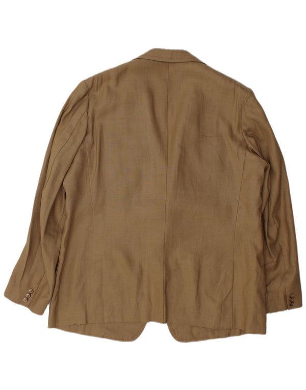 Vintage hombres 3 botones Blazer chaqueta Reino Unido 38 medio beige