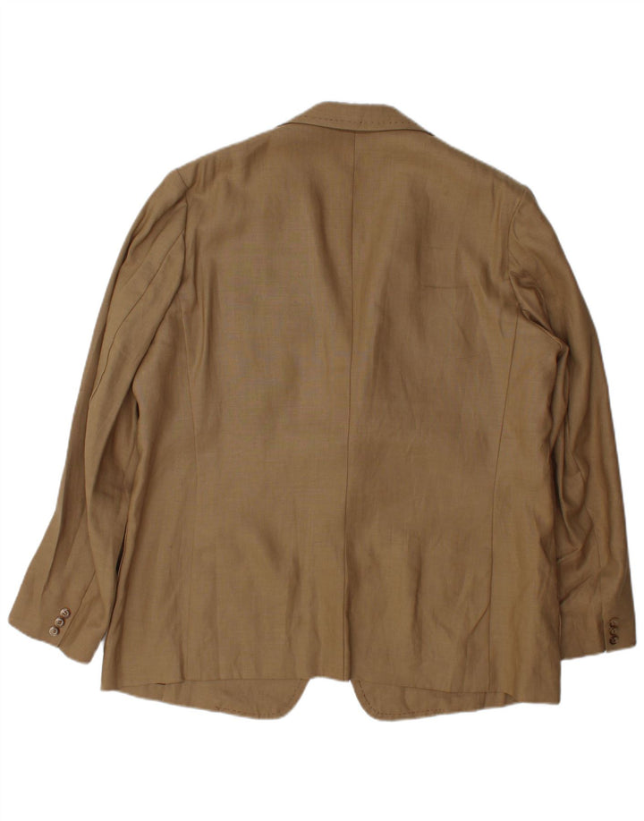 Vintage hombres 3 botones Blazer chaqueta Reino Unido 38 medio beige