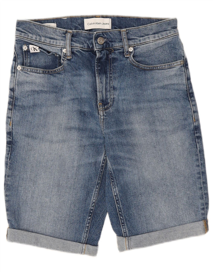 CALVIN KLEIN Shorts vaqueros para hombre W29 Small Blue Cotton