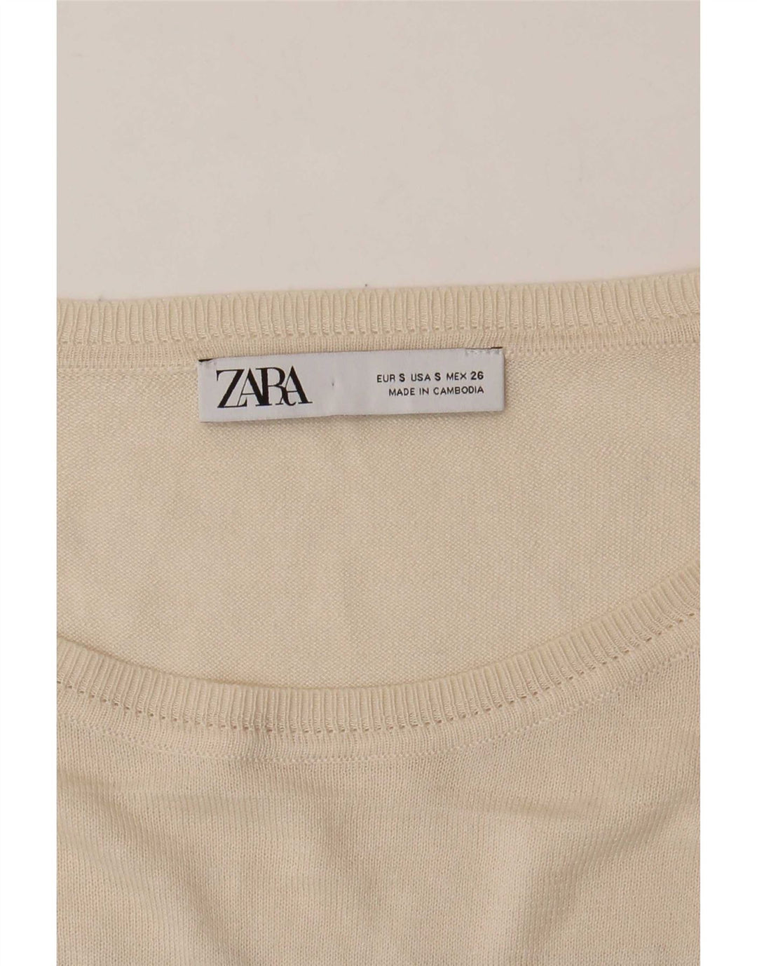 Zara Mujer Bolero Top UK 10 Small Off White Rayas