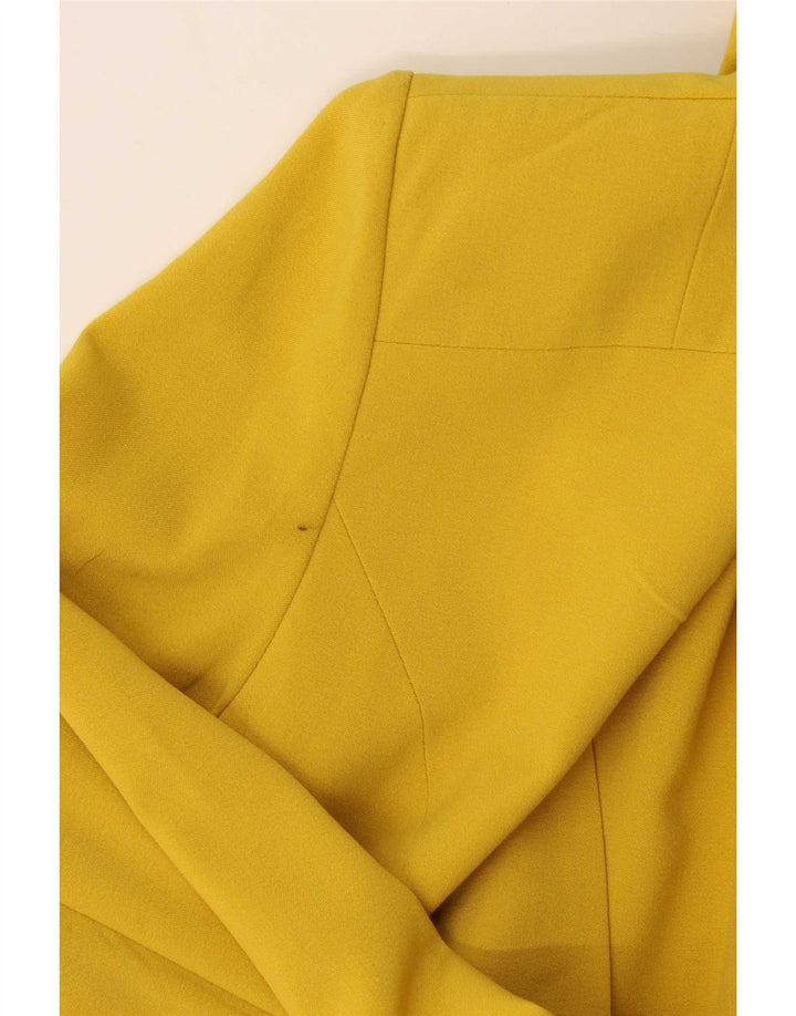 Marks & Spencer Chaqueta tipo blazer abierta para mujer UK 12 Poliéster amarillo medio