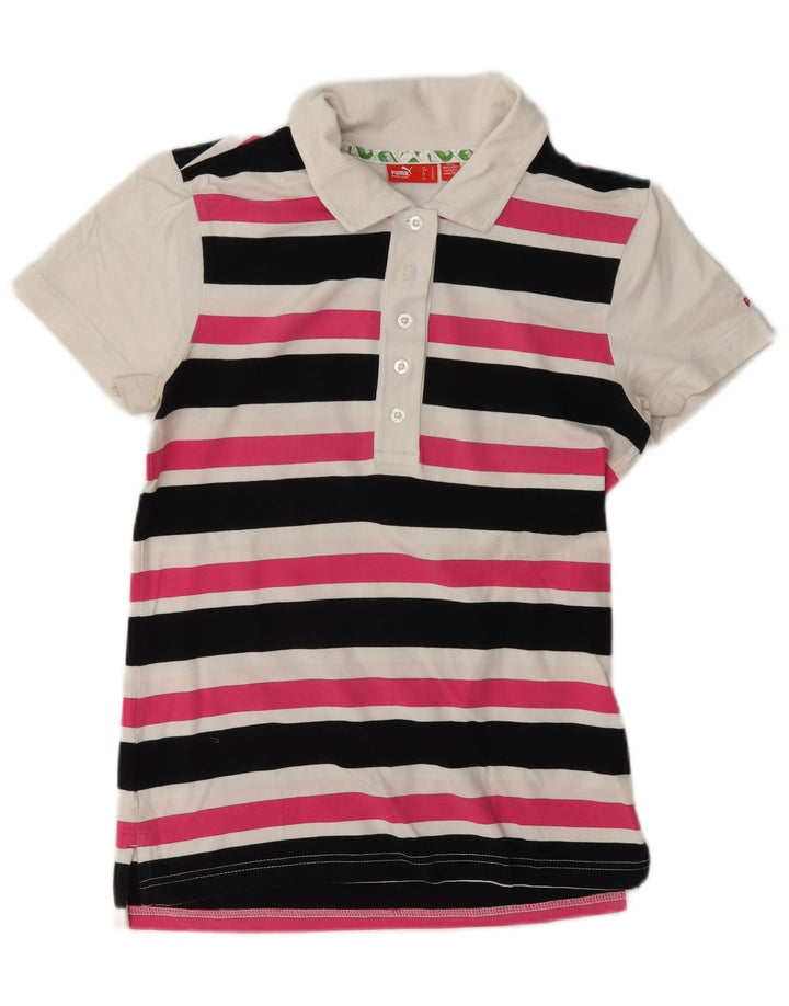 Puma Polo Mujer UK 10 Small Multicolor Rayas