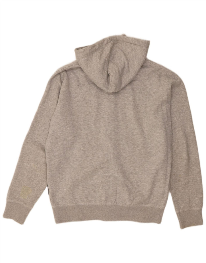 French Connection Suéter con capucha y cremallera de ajuste regular para hombre, talla grande, gris