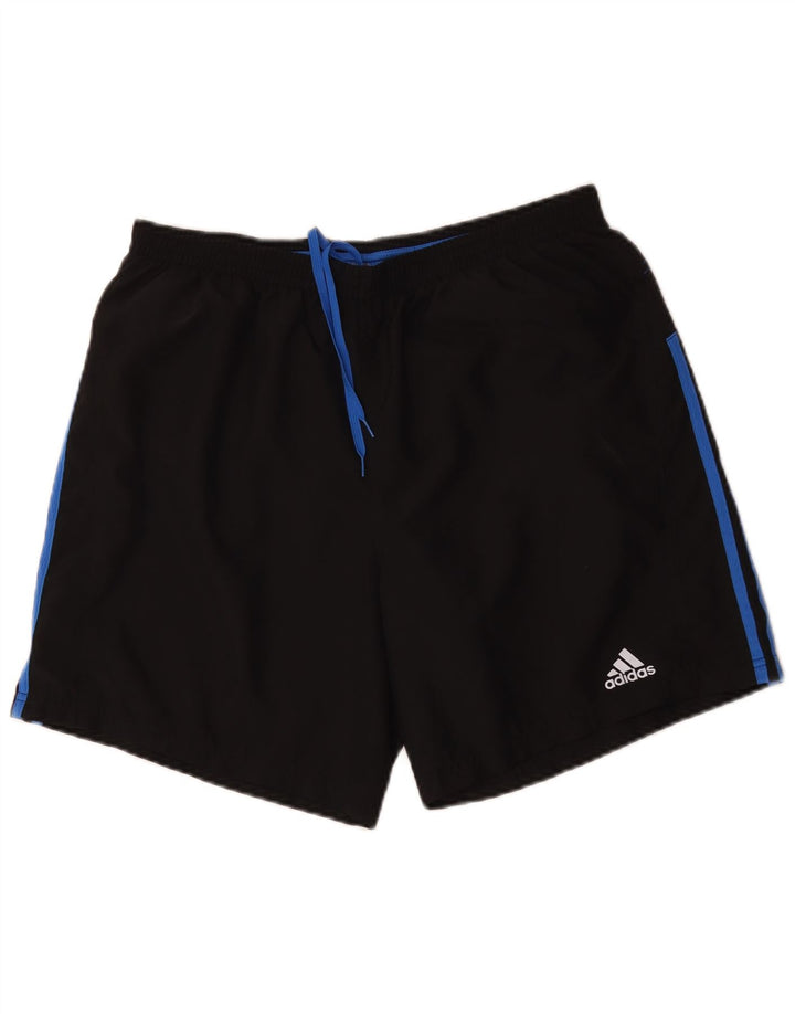 Adidas Mens Climalite Sport Shorts Grande Negro Colorblock Poliéster