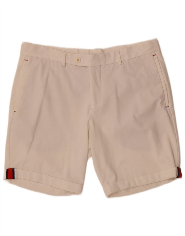 Zara Mens Chino Shorts EU 42 Large W32 Blanco