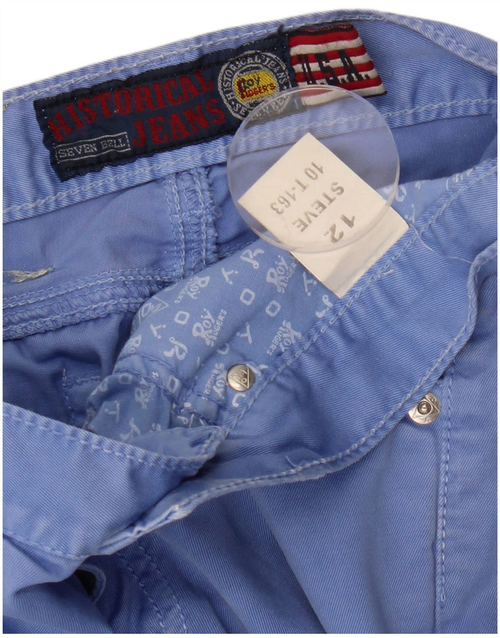 ROY ROGERS Pantalones informales ajustados Seven Bell para niños 11-12 años W27 L29 Azul