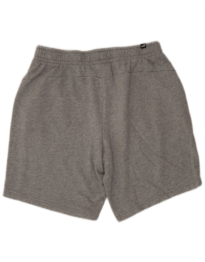 Puma Pantalones cortos deportivos para hombre de algodón moteado gris grande