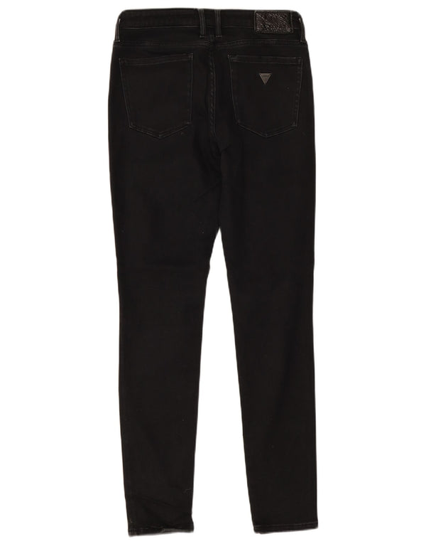 Guess Jeans Ajustados De Talle Alto Annette Mujer W28 L29 Negro