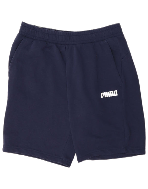 Puma - Pantalones cortos deportivos para hombre, talla grande, algodón azul marino