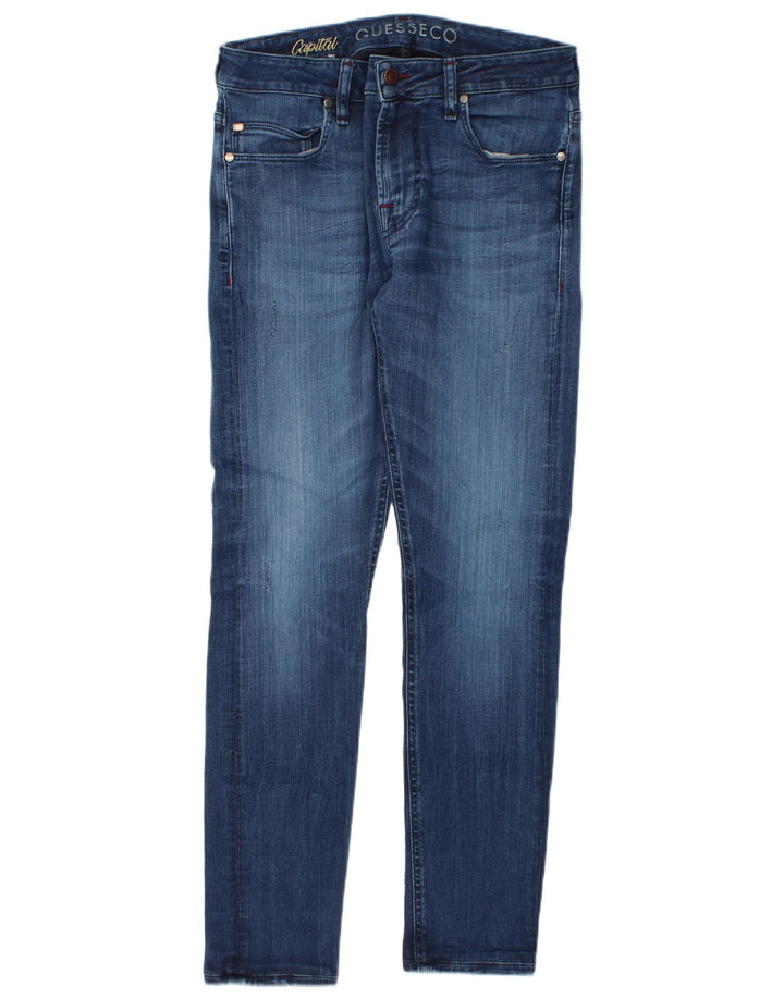 Guess Vaqueros Slim Hombre W32 L30 Azul Lyocell