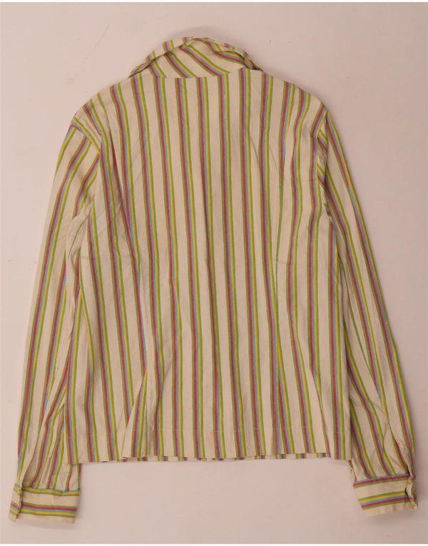 Blusa vintage para mujer IT 48 XL Algodón a rayas multicolor