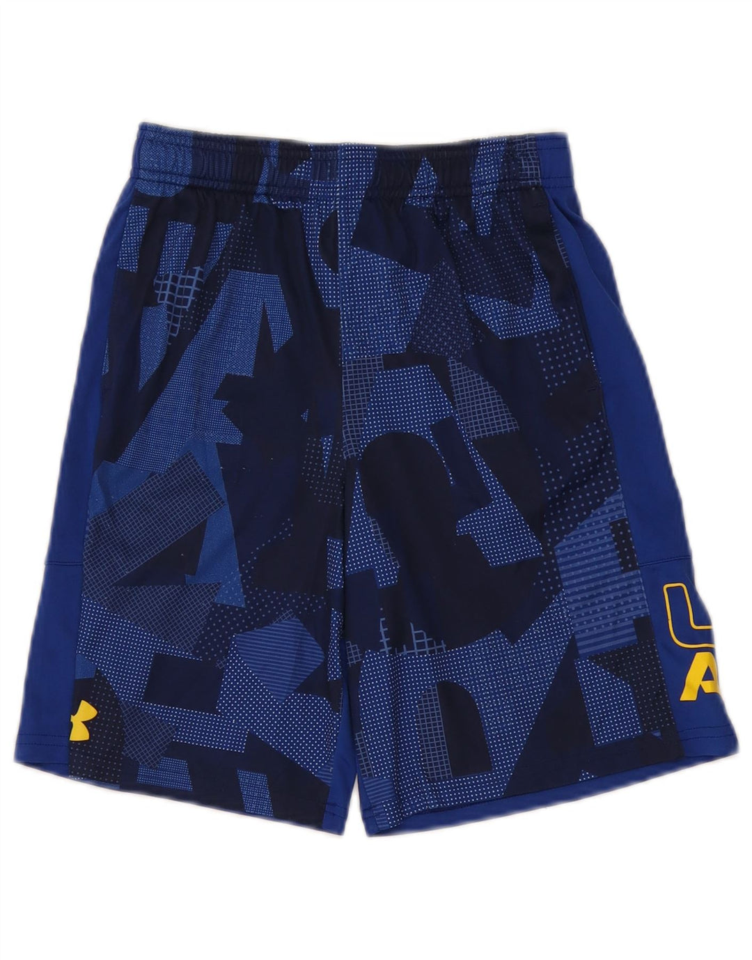 Under Armour Pantalones cortos deportivos con gráficos para niños 9-10 años Azul medio Geométrico