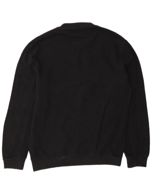 Zara Hombre Sudadera Jumper Large Negro Algodón