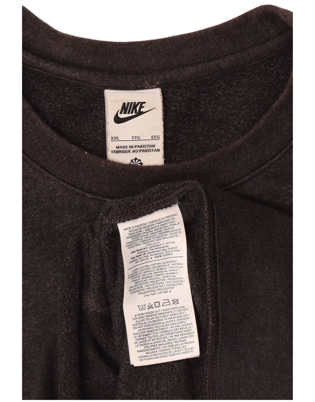 NIKE Sudadera Jumper para Hombre 2XL Gris Algodón