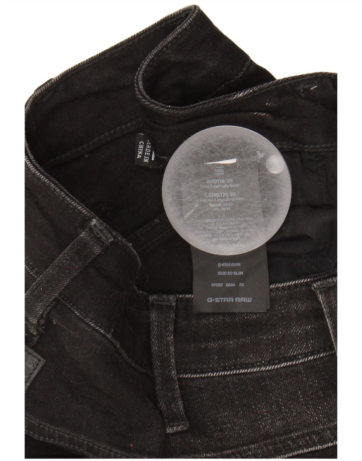 G-STAR Mens Slim Jeans W29 L34 Black Cotton